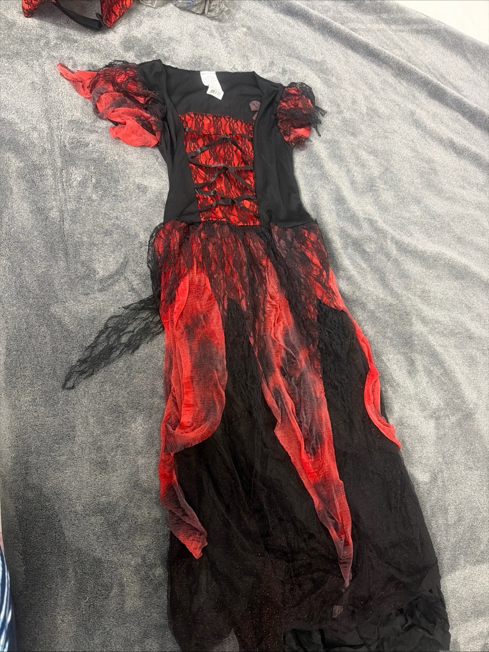 GIRLS SPIRIT ROYAL VAMPIRESS Halloween COSTUME XL 14-16 Neck PC Dress FLAWS